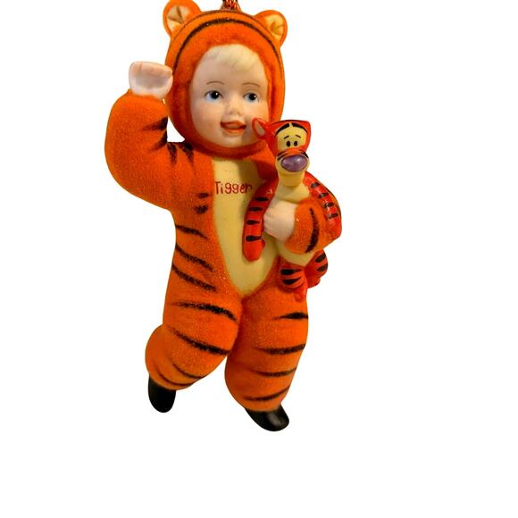 Disney Ashton Drake Heirloom ornament tigger costume boy w/ tigger felt ceramic - Picture 1 of 9
